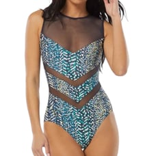 Vince Camuto Women’s Mesh inset One Piece Swimsuit Size 12