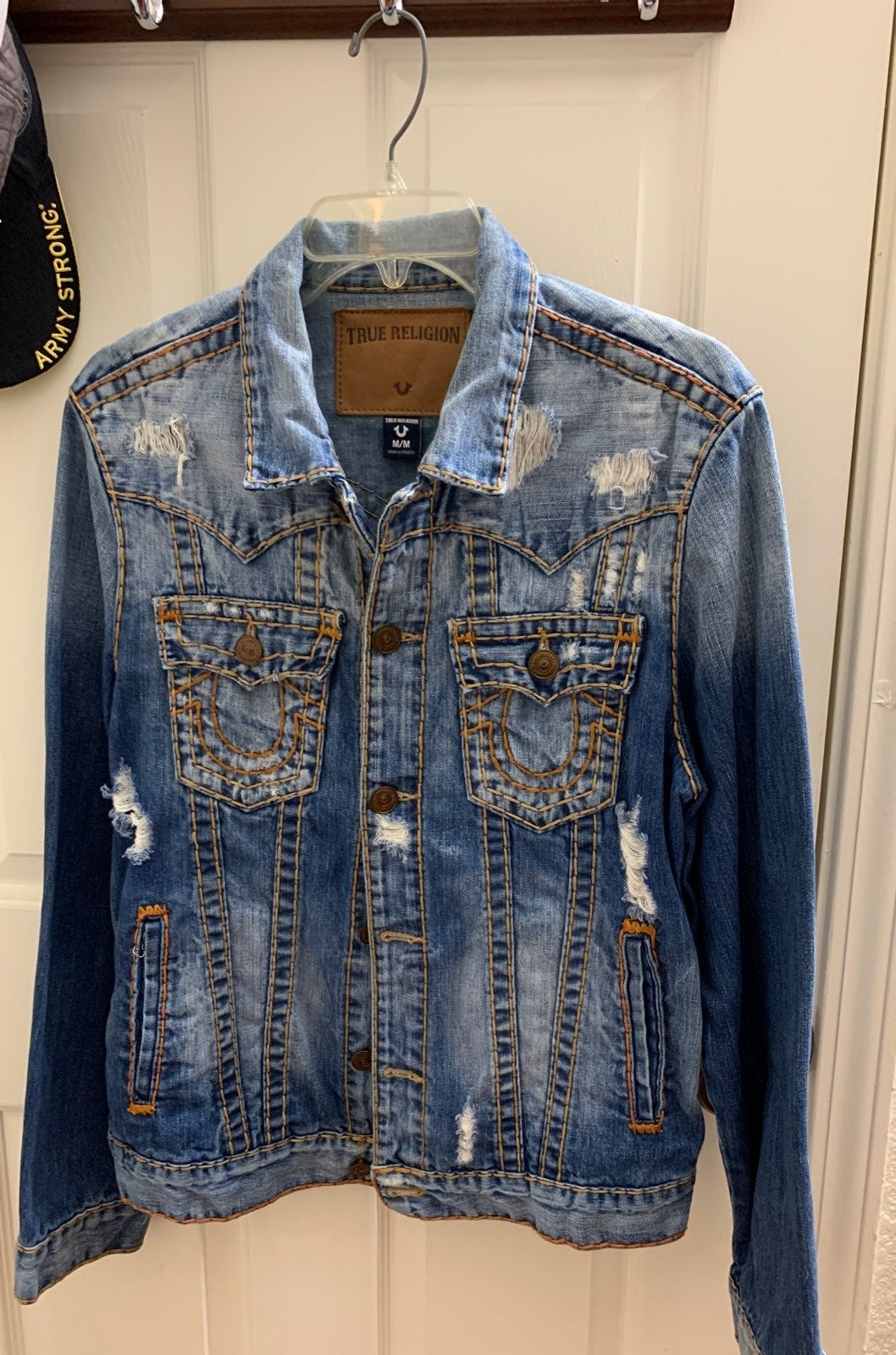 True religion distress jacket for men si