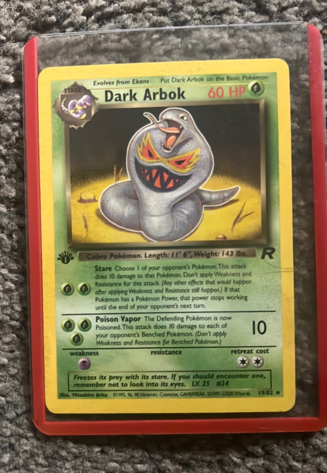 Dark Arbok ERROR first edition