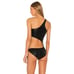 Norma Kamali | NWT Shane Black Metallic Foil One Piece Bathing Suit Bodysuit XS