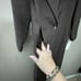 Nicole Delariviere Cuffed Wide Leg Full Length Blazer Pant Suit NWT Size 8 FLAW