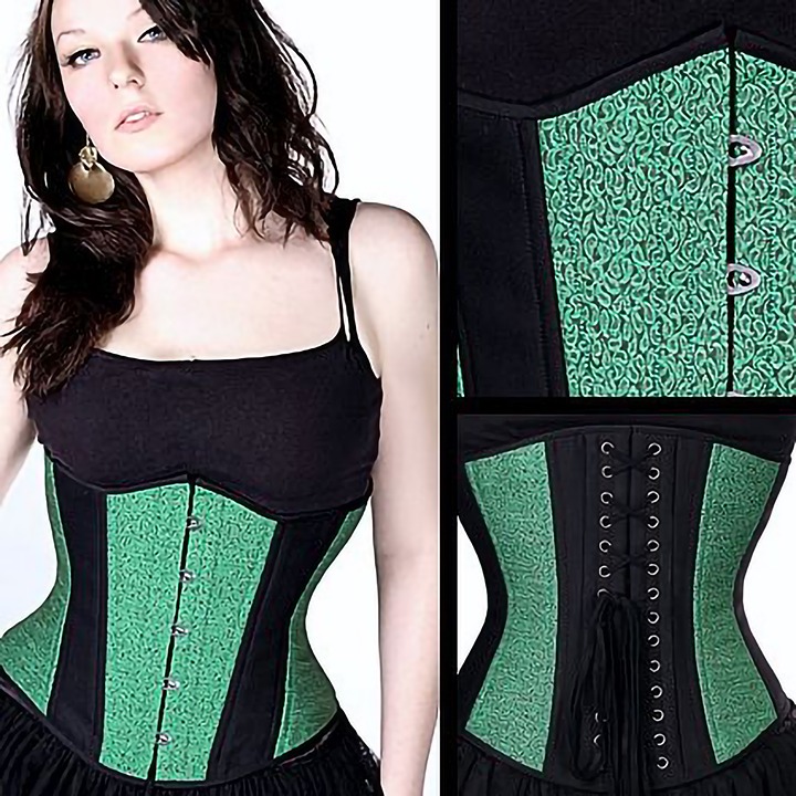 Timeless Trends Corset Size 36 P-18 Cottage Green Tapestry Underbust Corset