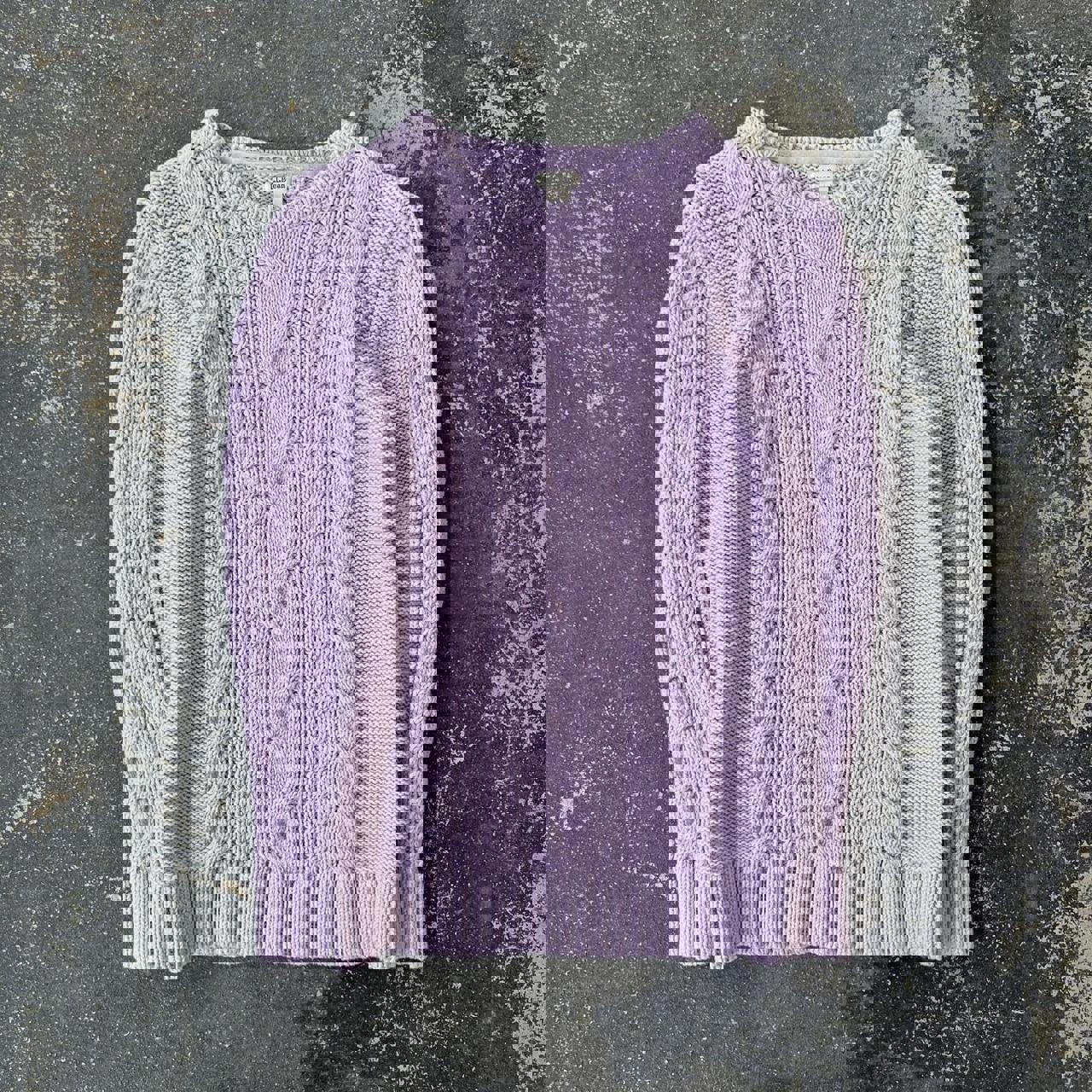 Vintage Lilac L.L Bean Cable Knit Sweater