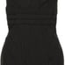 NWT XOXO black Pinstripe Pintucked Sleeveless Suit Dress size 3 / 4 womens