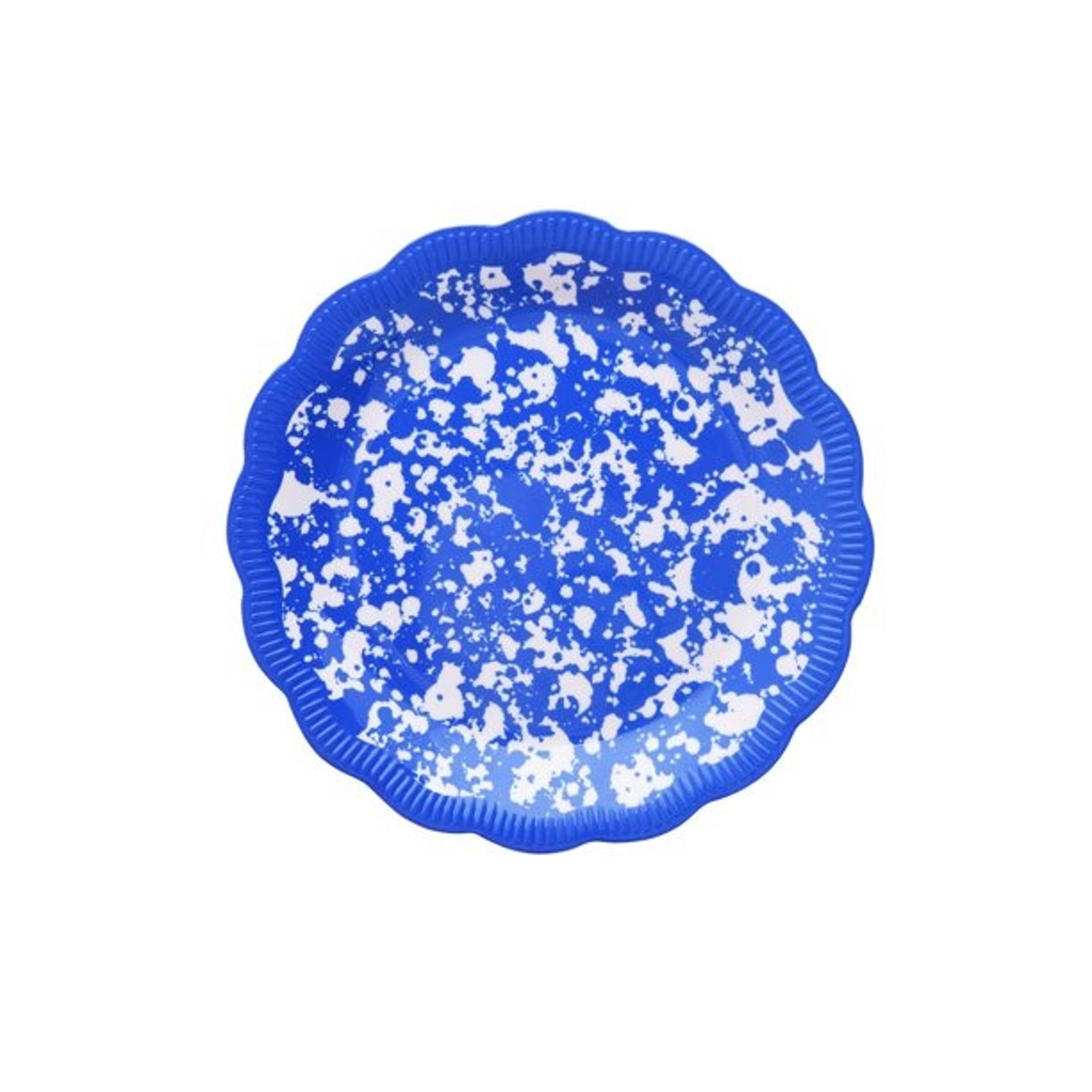 Lot of 4 Pioneer Woman Melamine Appetizer Dessert Plates Splatter Blue