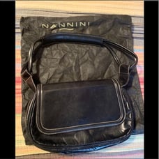 Nannini Hobo Bag Black Leather