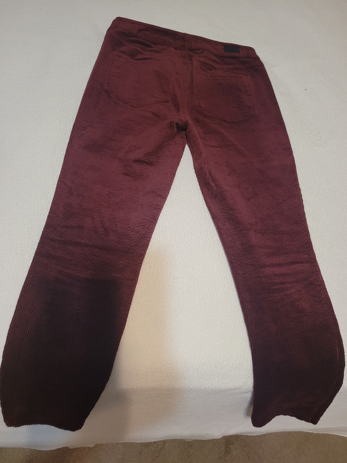 Hoxton Ankle Petite Burgundy Corduroy Pants size 28