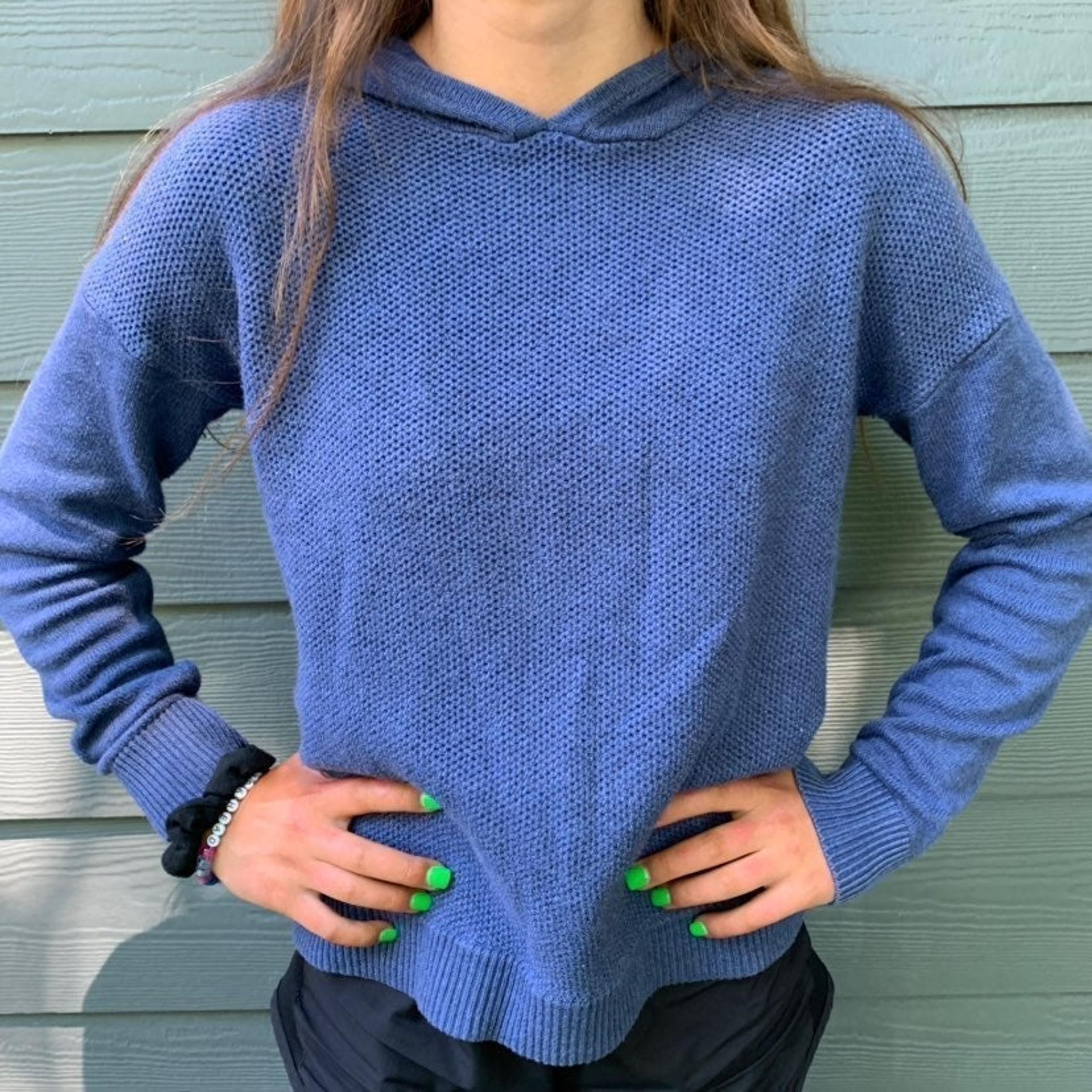 Banana Republic Blue Hooded Sweater