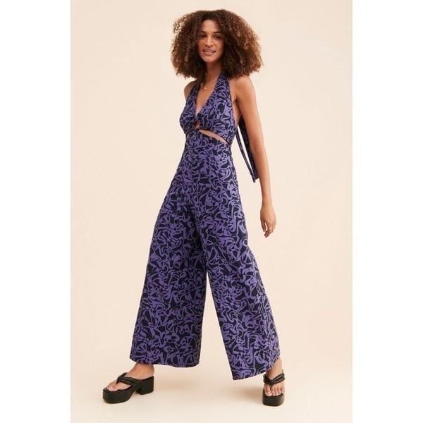 NWT Free People Kira Wide Leg Jumpsuit Size M