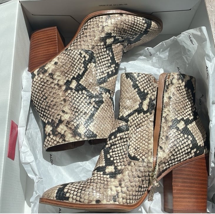 Aldo hot sale snake booties