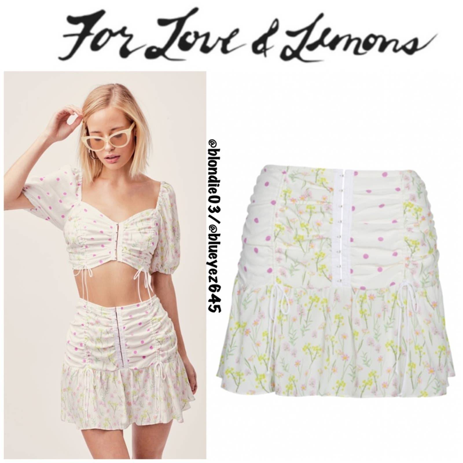 For Love & Lemons Floral Strudel Mini Skirt S