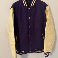Mens Basketball Varsity Jacket Leather Letterman Size 2XL
