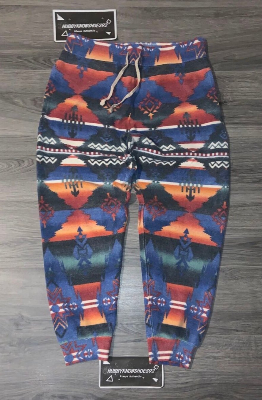 POLO RALPH LAUREN Men’s Multi Aztec Southwestern Fleece Jogger Sweatpants Sz XL