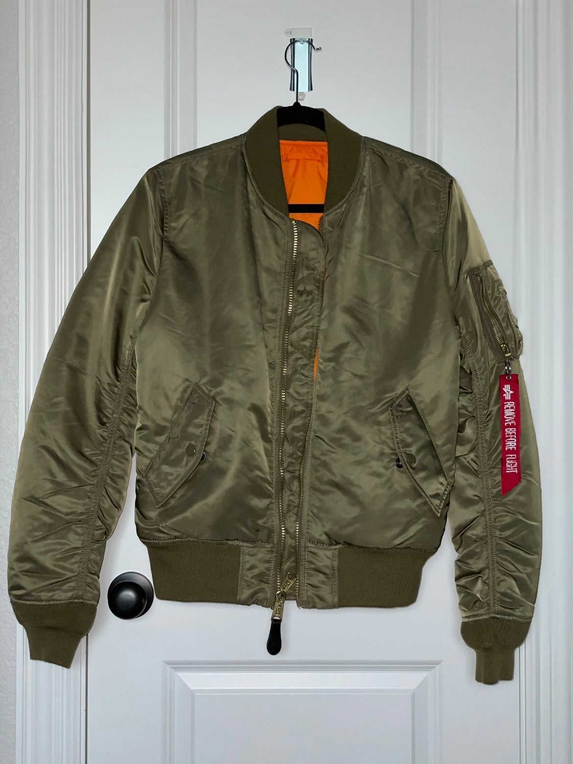 Reversible flight bomber jacket