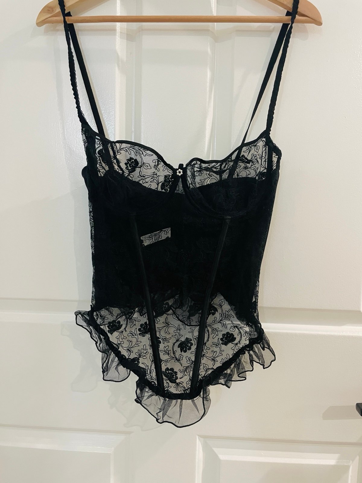 Vintage French Lingerie Lace Corset