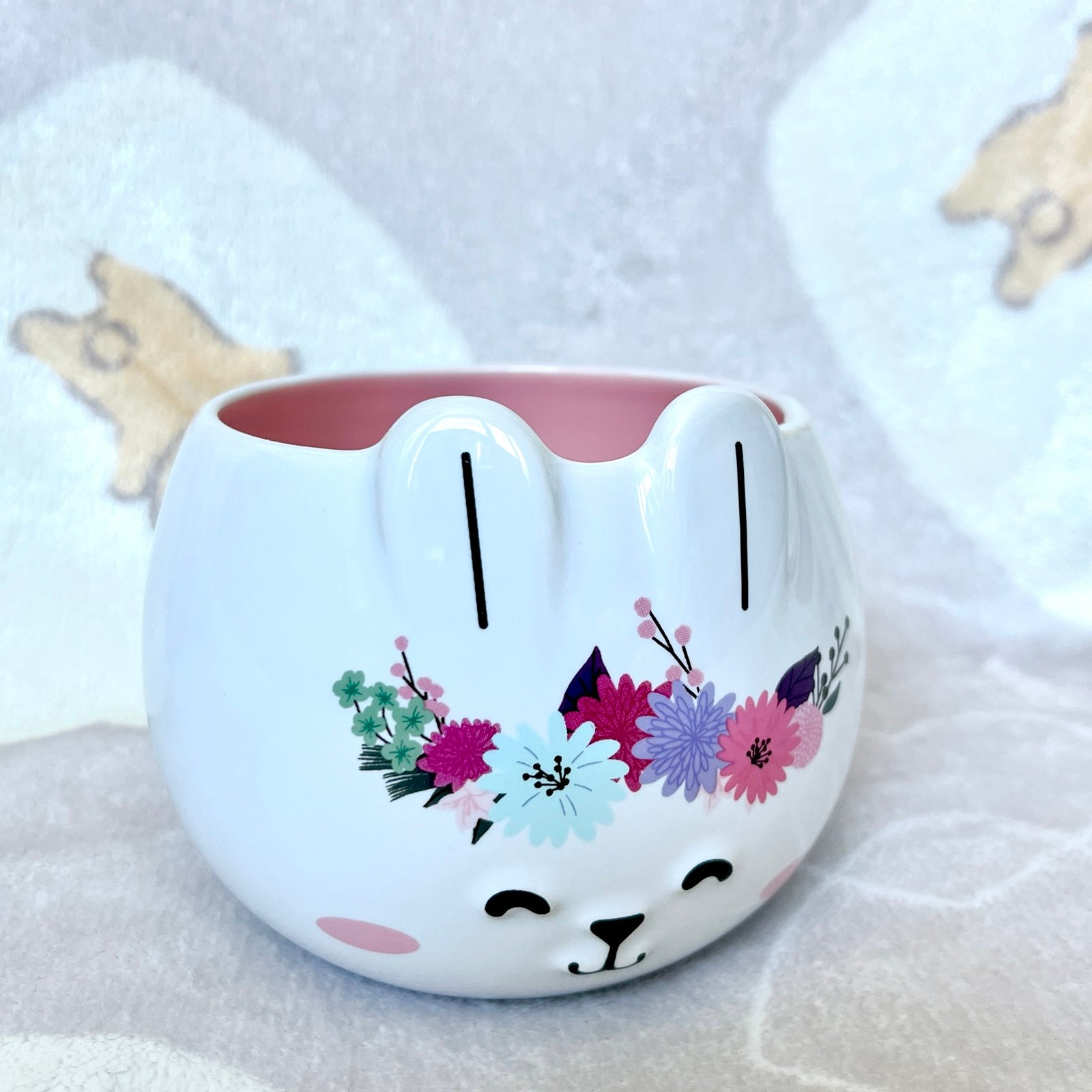 NEW Starbucks Zodiac Year of the Rabbit 2023 White Pink Ceramic Mug Cup 14 oz