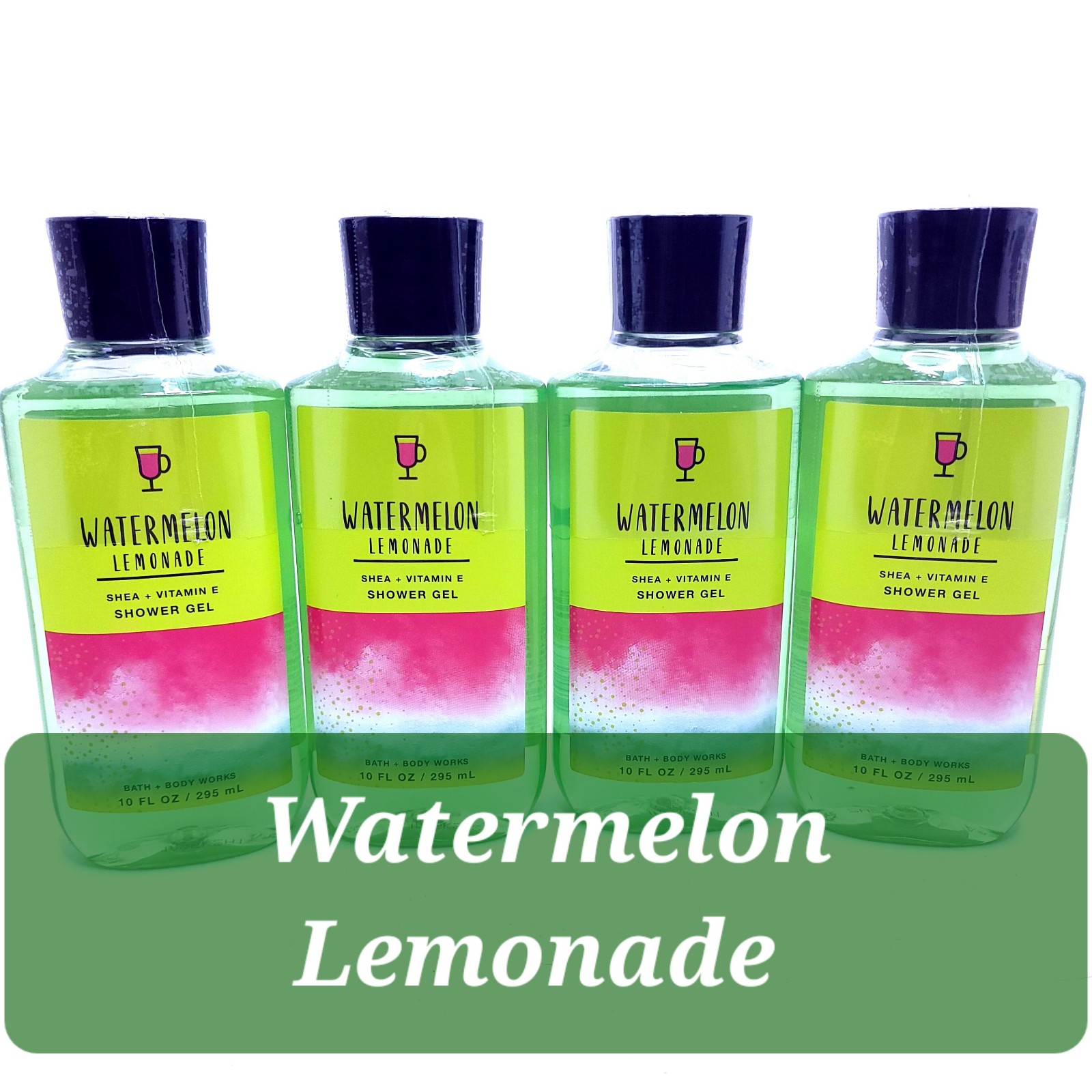 Bath and Body Works Watermelon Lemonade Shower Gel 10oz each 4 bottles New