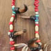 Bear Claw Rattle Snake Handmade Coral Turquoise
