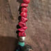 Bear Claw Rattle Snake Handmade Coral Turquoise