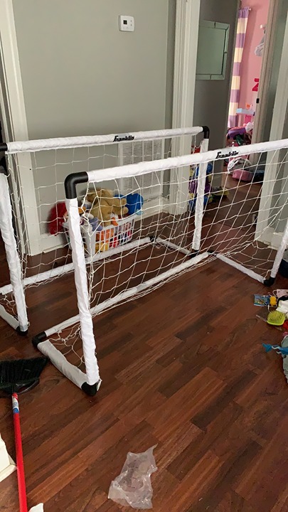 2 Mini Soccer Goals with Ground Stakes - 54 x 36\