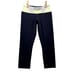 Lululemon Leggings Adult 4 Black Lime Stripe Waist Capri Comfort Stretch Women's