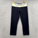 Lululemon Leggings Adult 4 Black Lime Stripe Waist Capri Comfort Stretch Women's