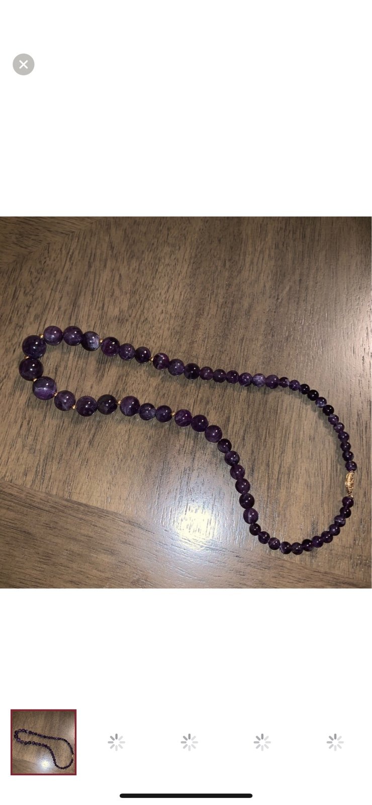Grandmas 14k purple beads necklace !