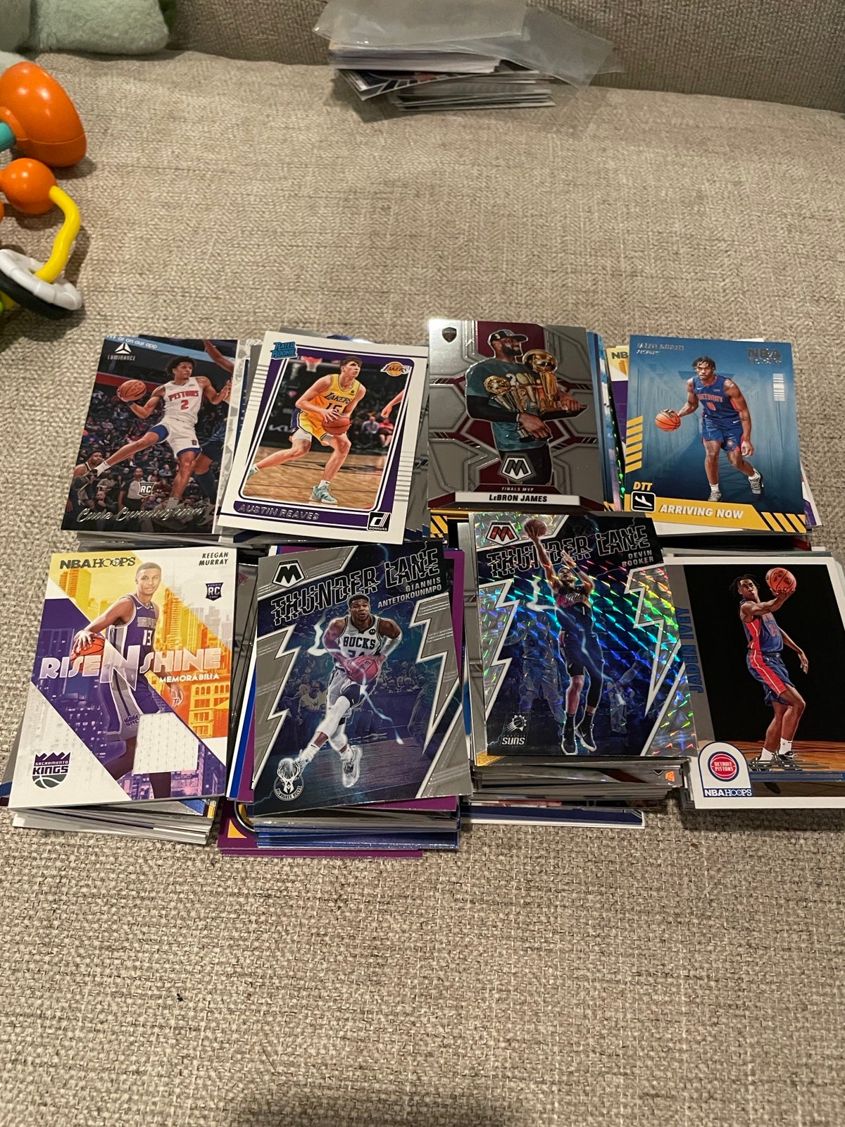 Panini nba lot over 500 rookie and stars including luka Lebron ivy green money