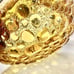 MCM Amber Vintage Bubble Glass 6” Pebble Ashtray