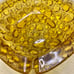 MCM Amber Vintage Bubble Glass 6” Pebble Ashtray