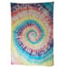 Rainbow tie dye double spiral tradition boho hippie tapestry wall hanging