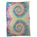 Rainbow tie dye double spiral tradition boho hippie tapestry wall hanging