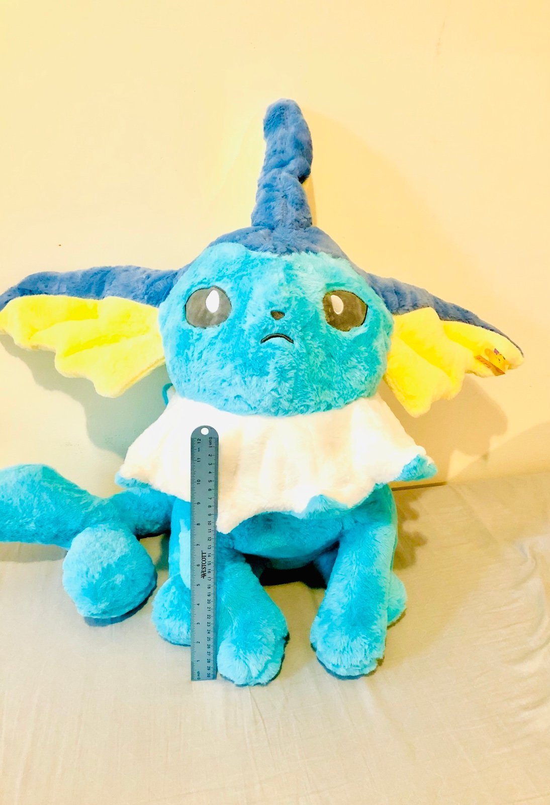 36in Giant Eevee Eeveelution Vaporeon Plush Doll Toy Anime Evolution Plush Decor
