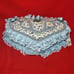 Vintage Fabric Lace Flower Pearls Heart Trinket Box Handmade