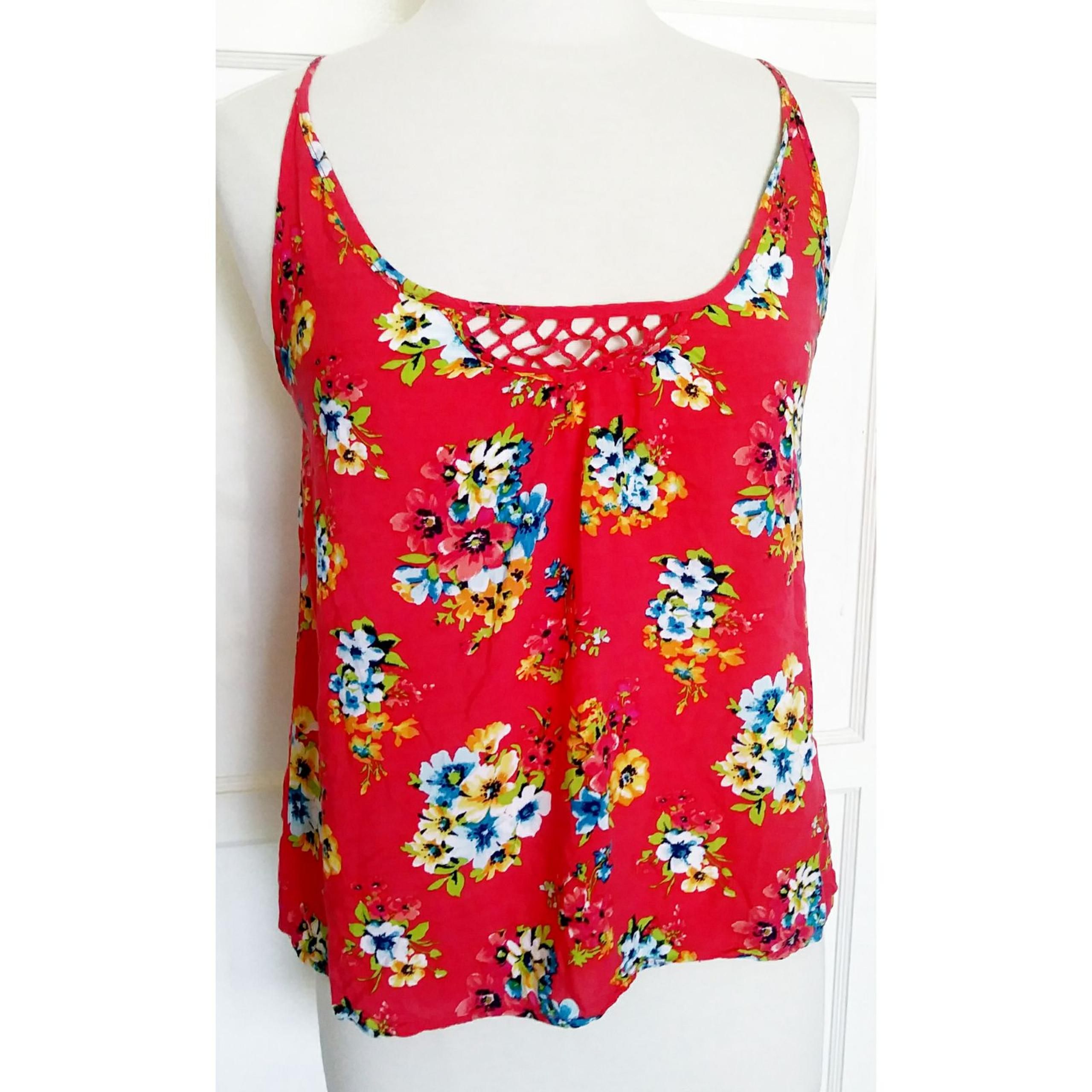 Aeropostale pink Floral tank top