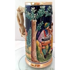 West German 26 oz. Ceramic Beer Stein Authentic 1974