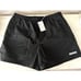 220 HELMUT LANG Mens Swim Shorts Trunks Logo Patch Nylon Black Bathing Suit NEW