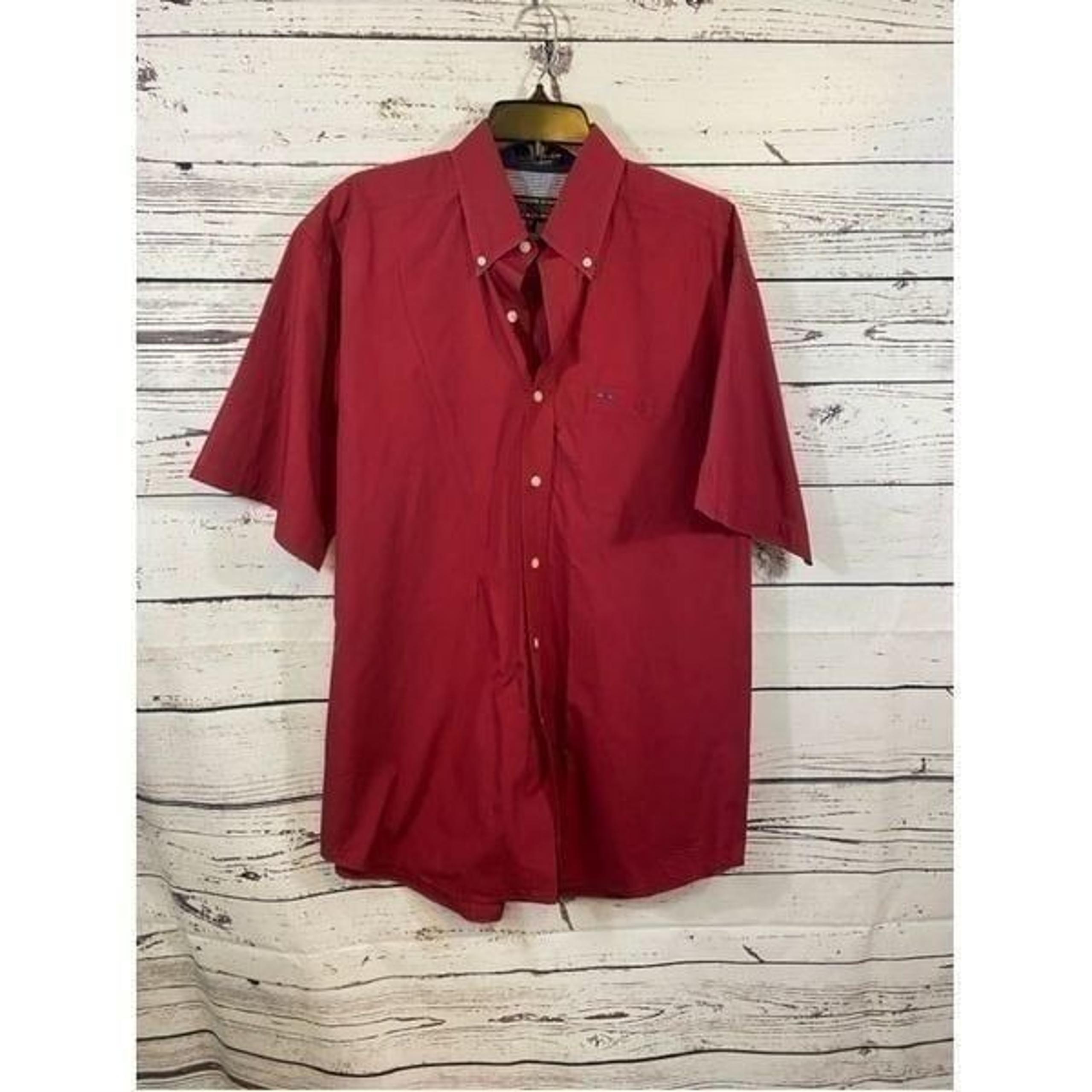 Men's Alexander Julian Red Button Down Shirt Size L