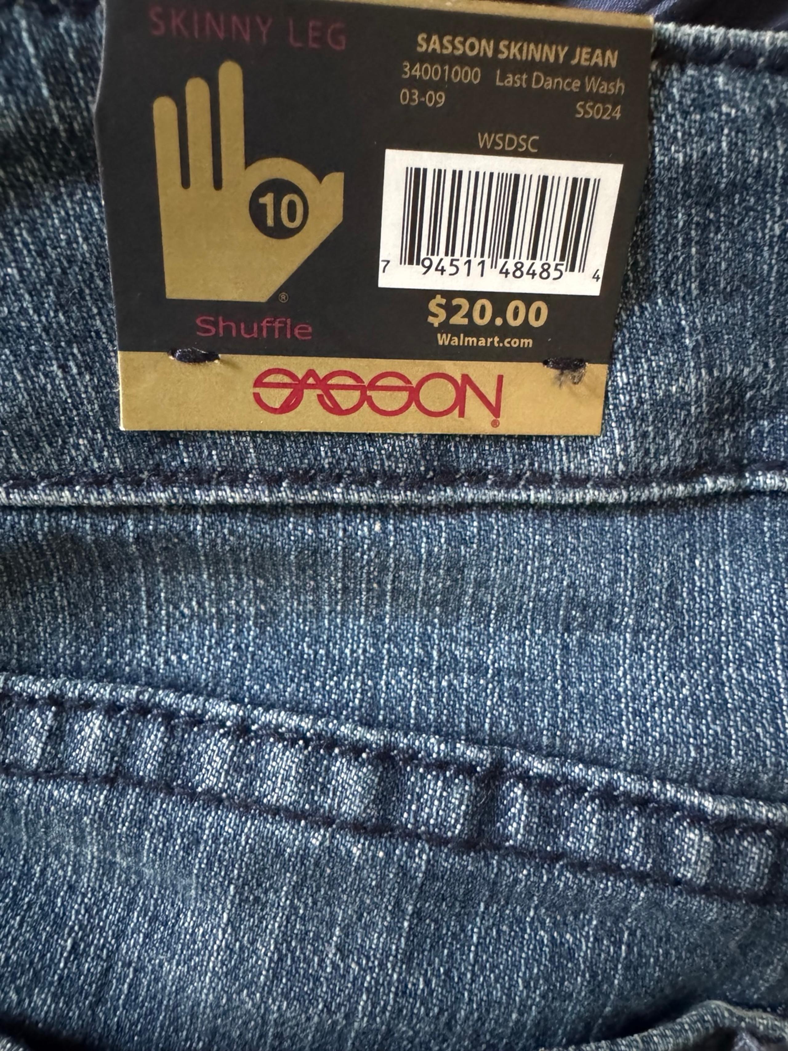 Retro Sasson Skinny Shuffle Jeans Size 10 New with Tags