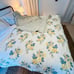 Laura Ashley Twin Alba Rose Comforter Reversible Plaid Floral & Pillow Sham