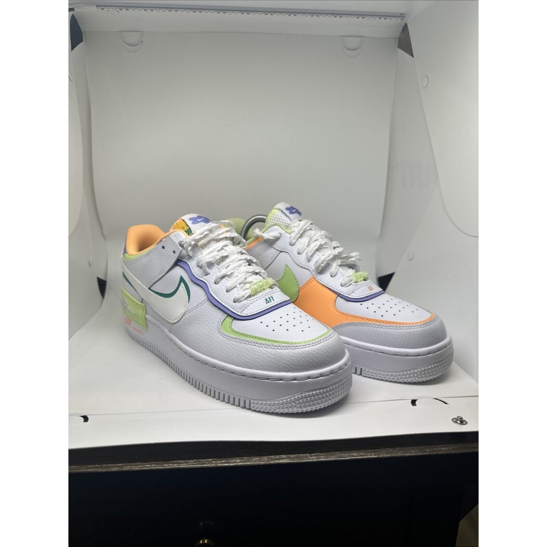 Nike Air Force 1 AF1 Shadow White Peach Cream DX3718-100 US Mens 10, Womens 11.5