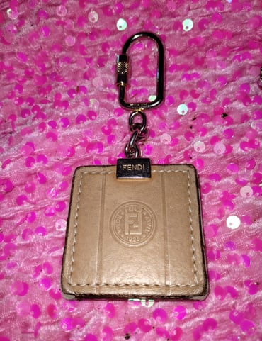 In perfect condition is this genuine leather Fendi keychain