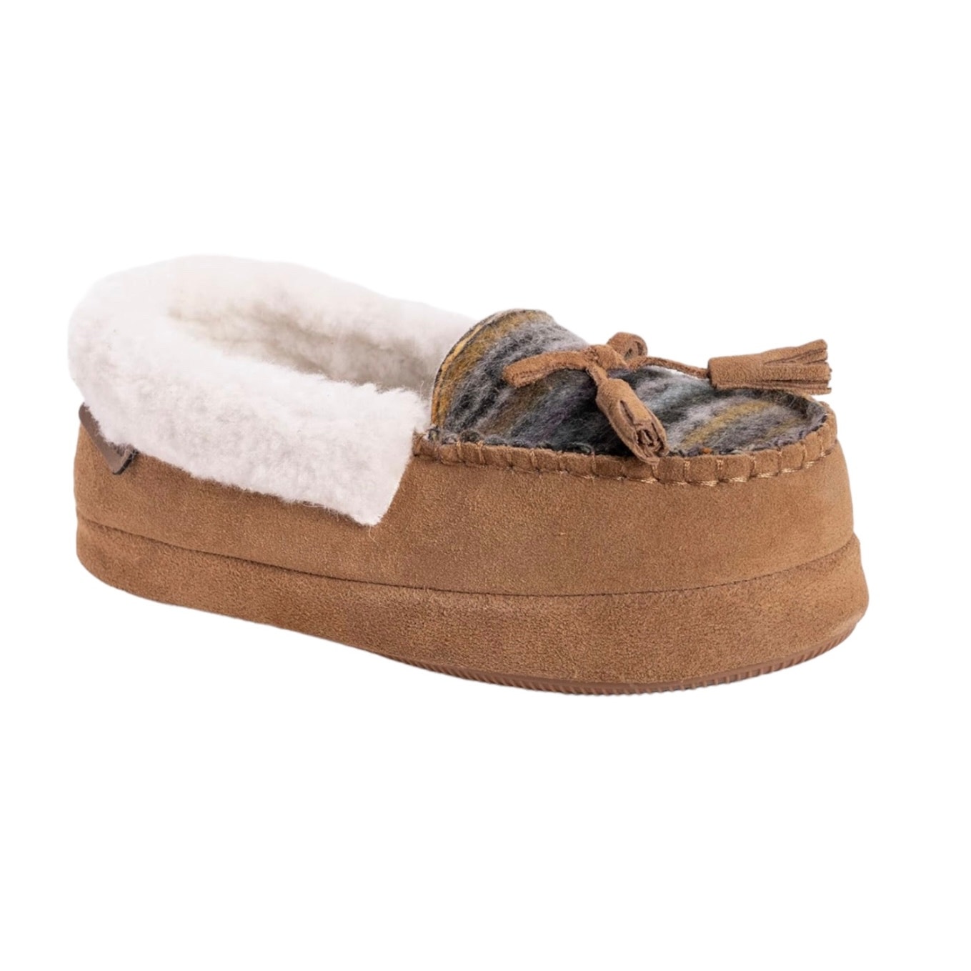 Muk Luks Women's Sia Furry Moccasins Tan Size 9