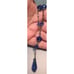 Art Deco Sapphire Glass Drop Necklace Faceted Crystals