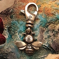Silpada Sterling CZ Buzz-Worthy Bee Charm C2584