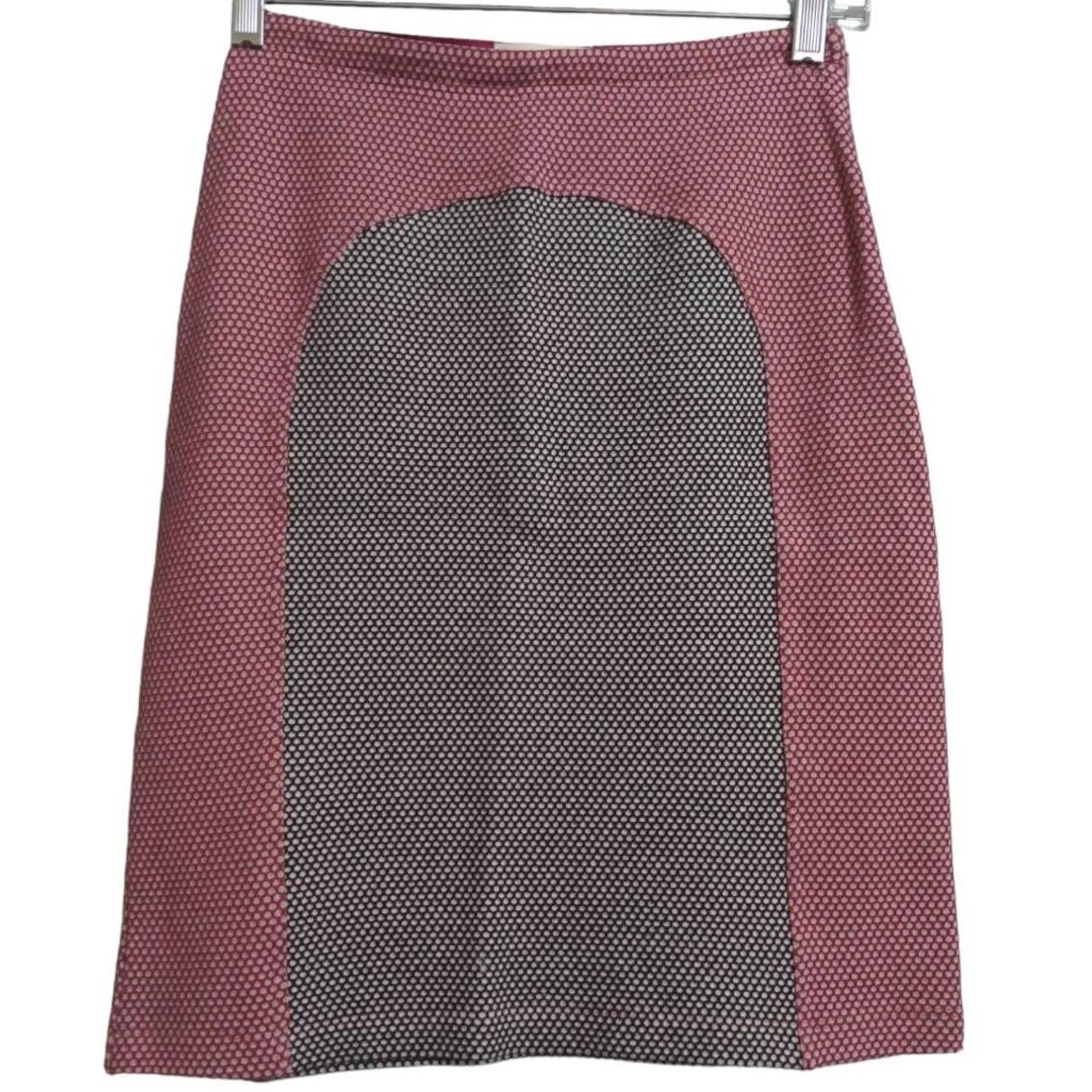 Opening Ceremony Womens Pencil Skirt Red Black Geometric Knee Length USA 0