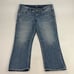 Silver Jeans Suki Capri Sz 31 Built free Distressed pockets Stretch Medium wash