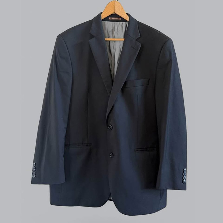 Men’s Black Peter Millar 100% Wool 2 Button Blazer-Size 42R
