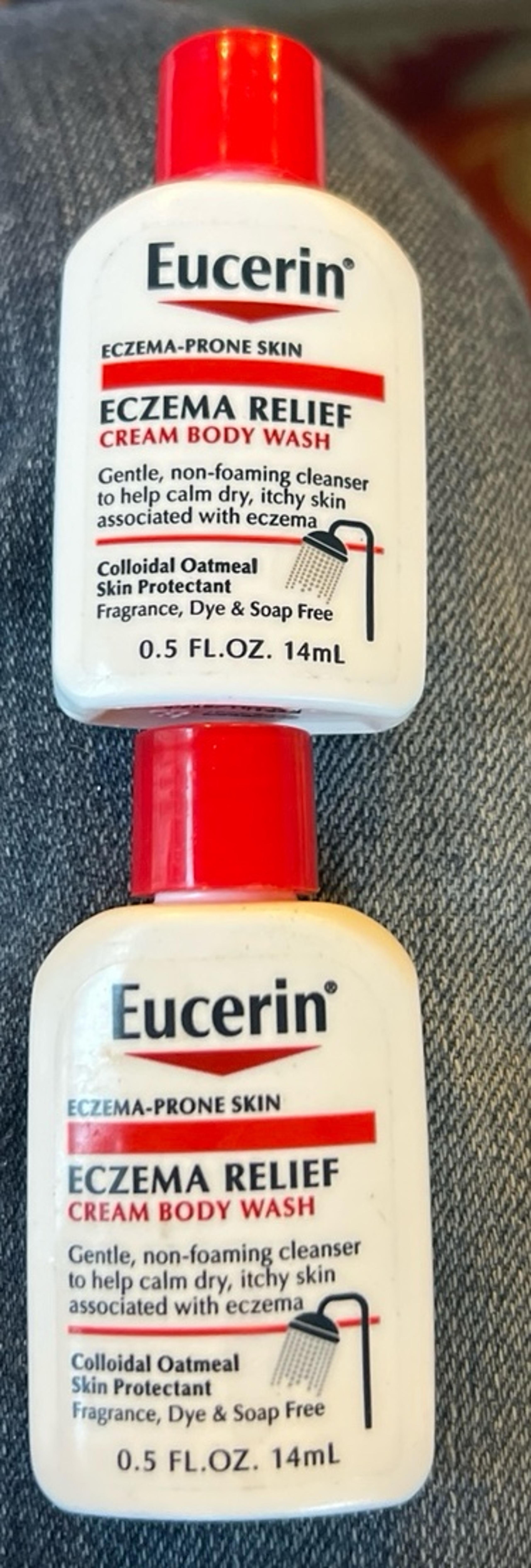 Eucerin Eczema Relief Cream & Body Wash Travel Size Sample