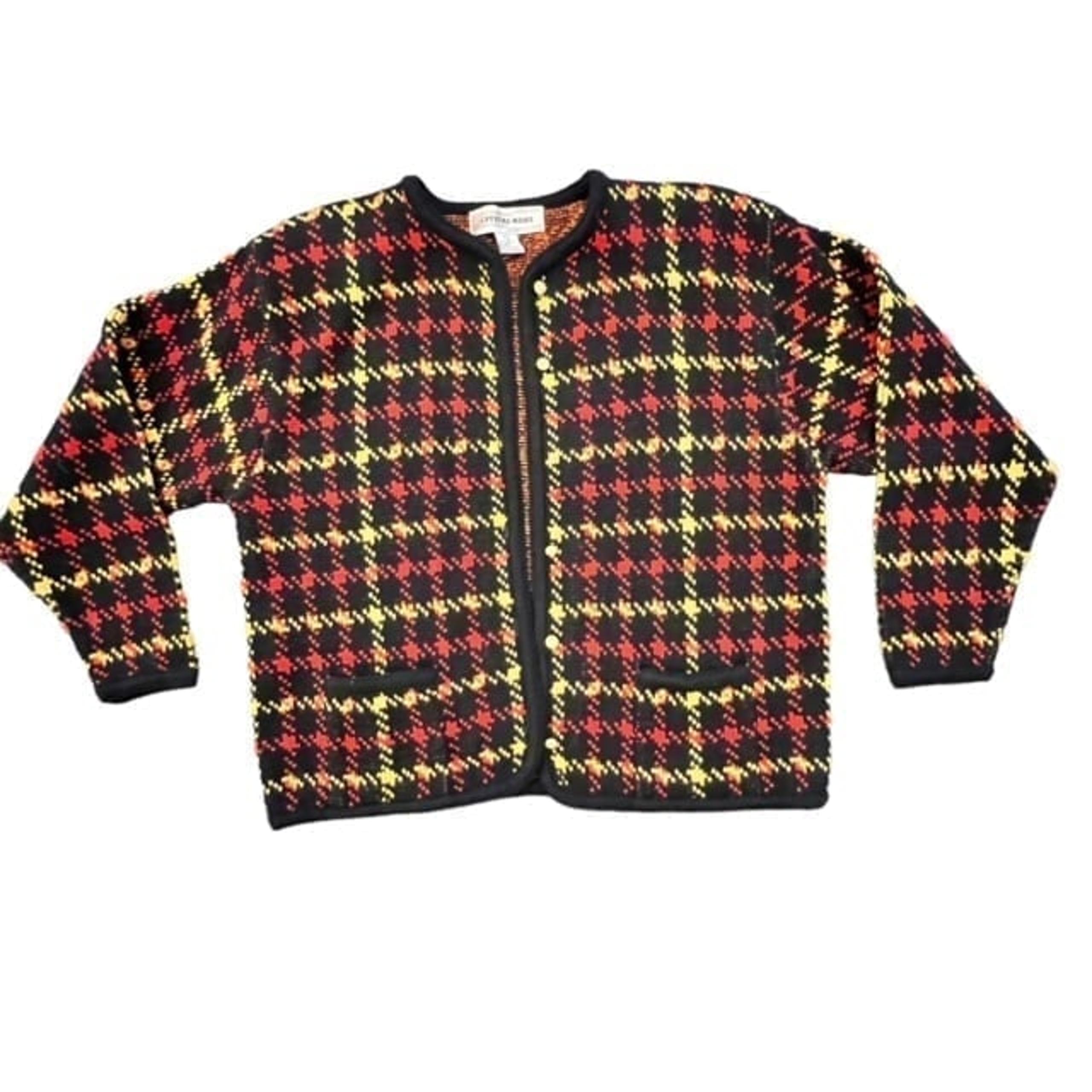 Crystal Kobe Cardigan Sweater Multicolored 100% Women's Size XL Coastal Grandma
